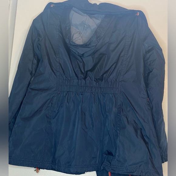 Vince Camuto Raincoat - Navy Blue with Red Trim - Size S - Picture 2 of 4